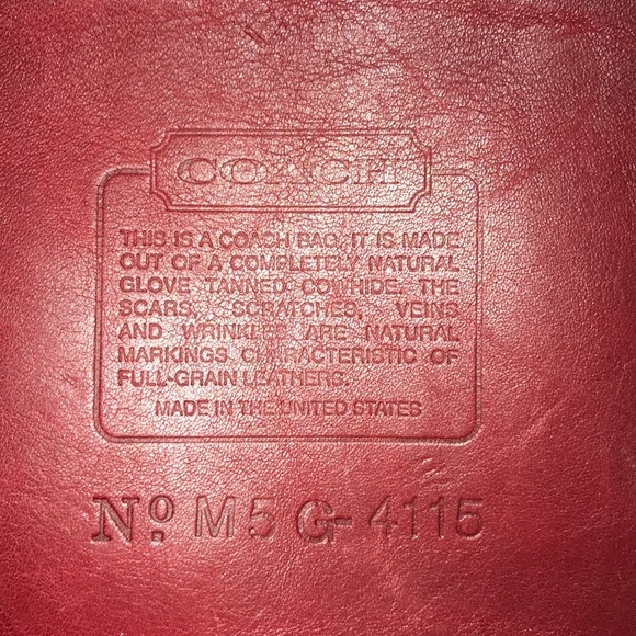 Coach Vintage Red leather messenger bag - Picture 4 of 5